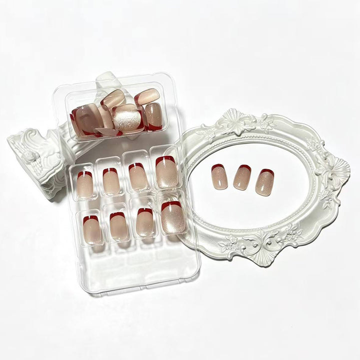 Elegant French Tip Nail Art Set Bowlift