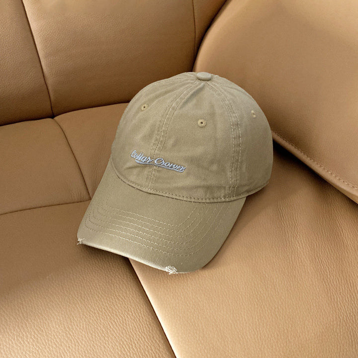 Women's Casual Distressed Cotton Baseball Cap Bowlift