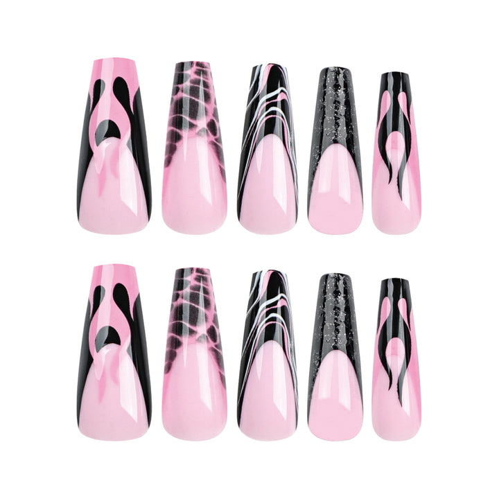 Artistic stiletto nails in modern design Bowlift