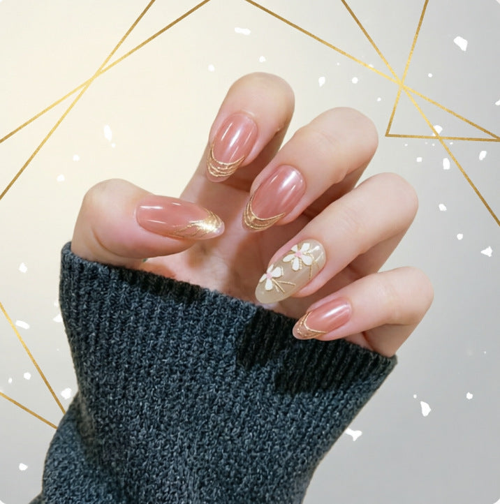 Artificial nails with floral design Bowlift