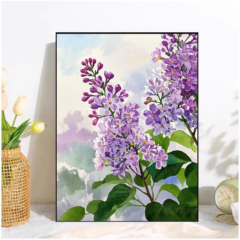 Floral Watercolor Canvas Art Print Bowlift
