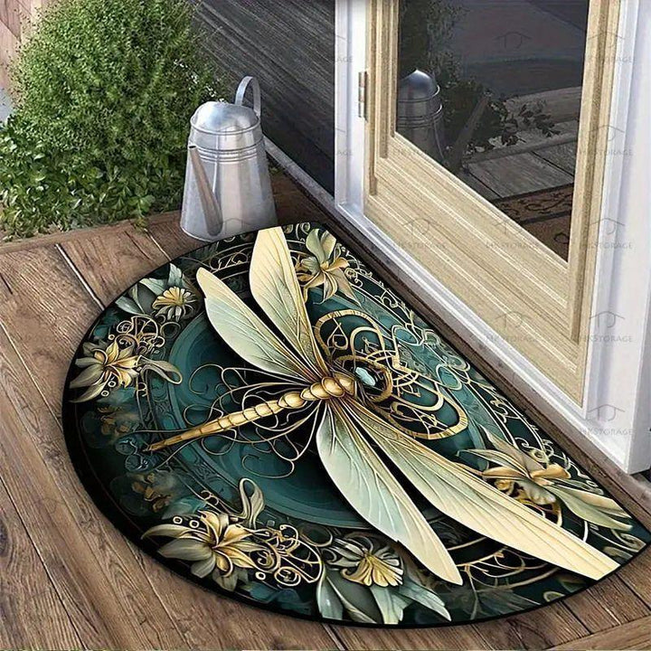 Dragonfly-Themed Decorative Bath Mat