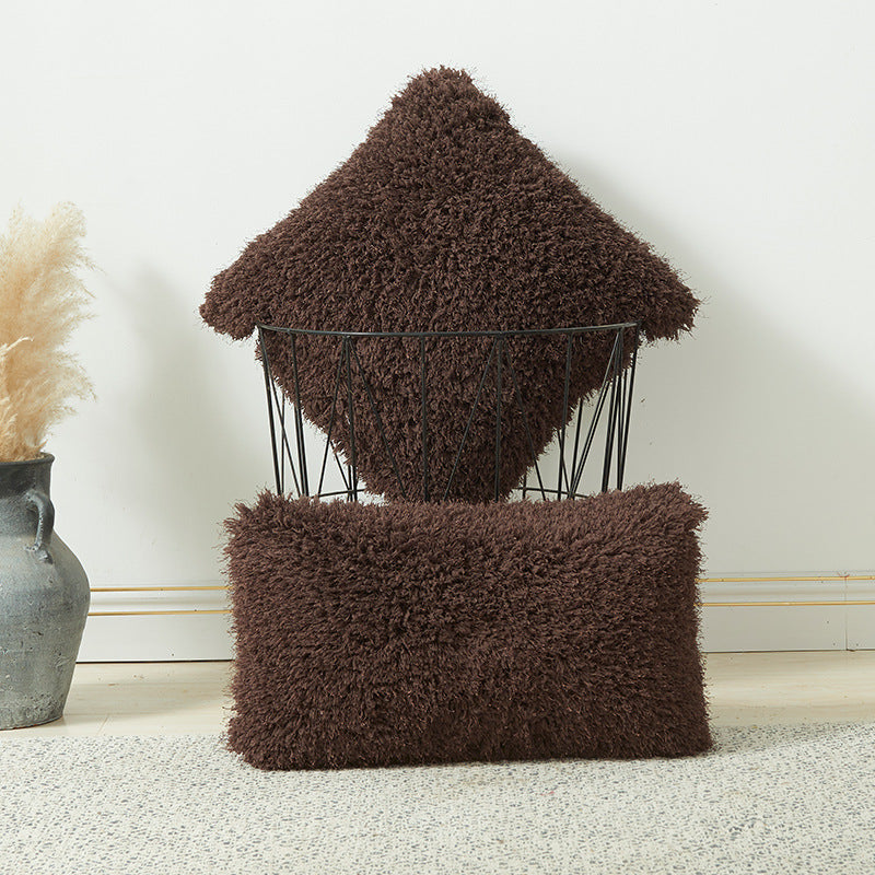 Plush Textured Decorative Throw Pillow