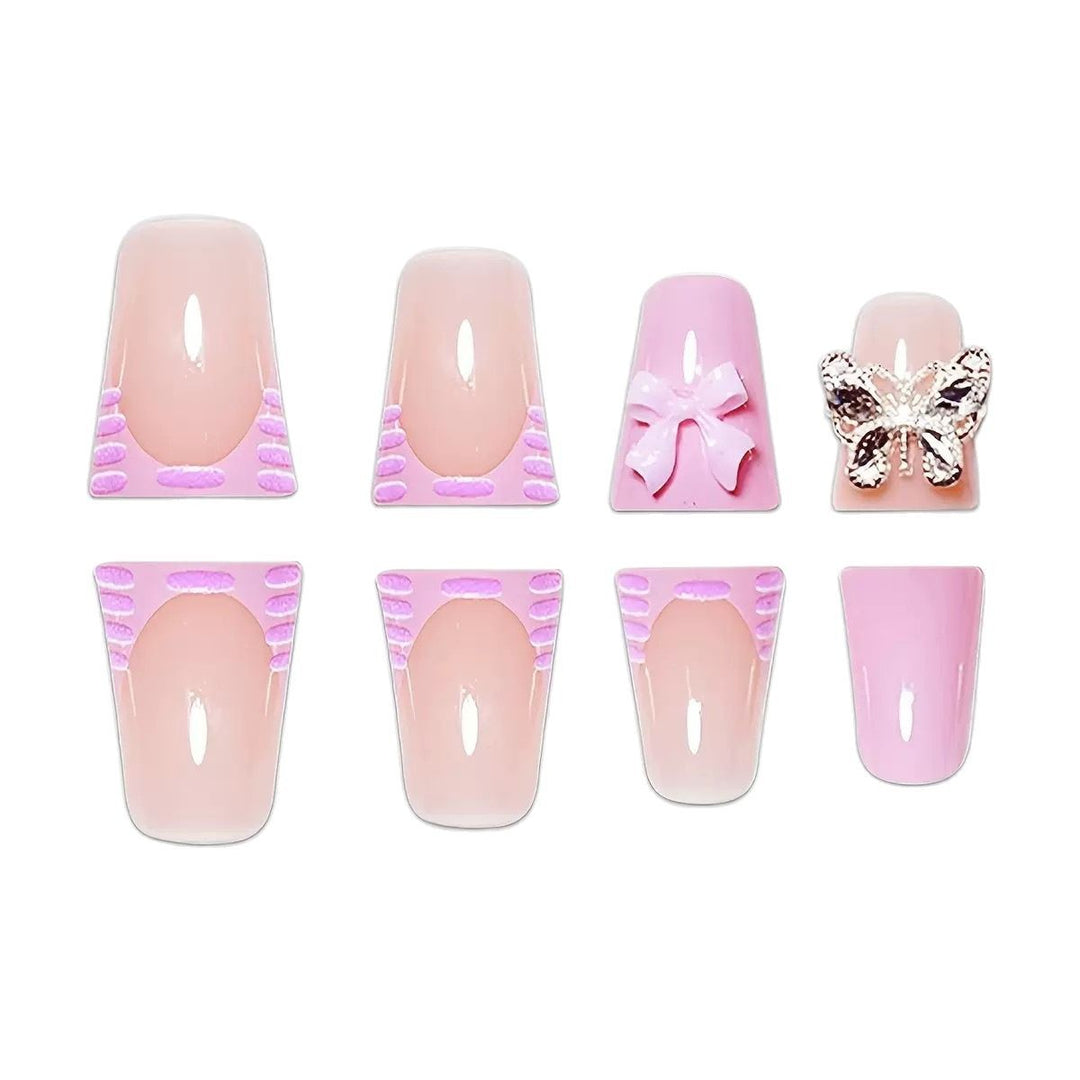 3D Floral Press-On Nail Art Set Bowlift