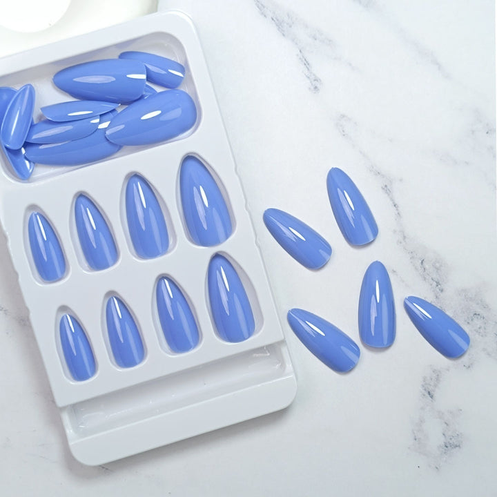 Premium Glossy Almond-Shaped Press-On Nails Bowlift