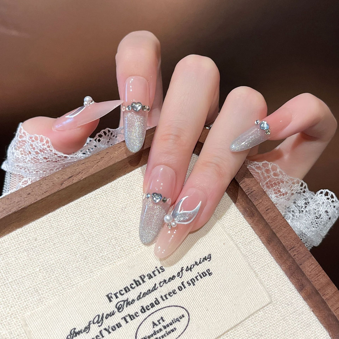 Elegant Long Stiletto Press-On Nails Bowlift