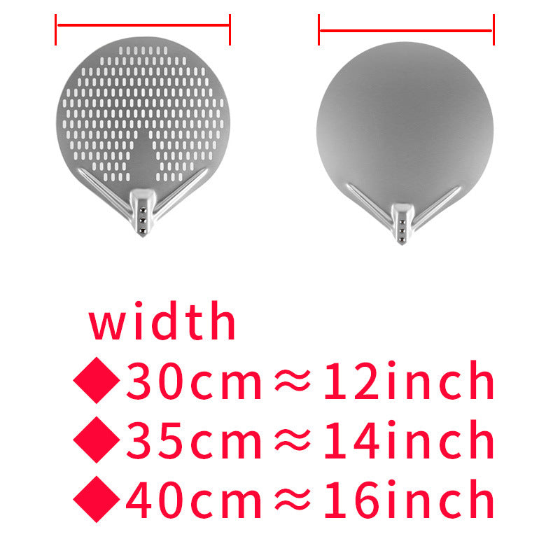 long wooden handled round aluminum pizza peel with reinforced neck Bowlift