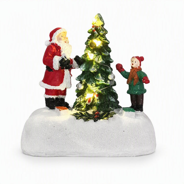 Festive Light-Up Snowman Scene Decoration