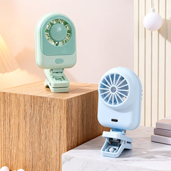 Women's Portable Clip Fan with USB Charging Option and Outstanding Flexibility Bowlift