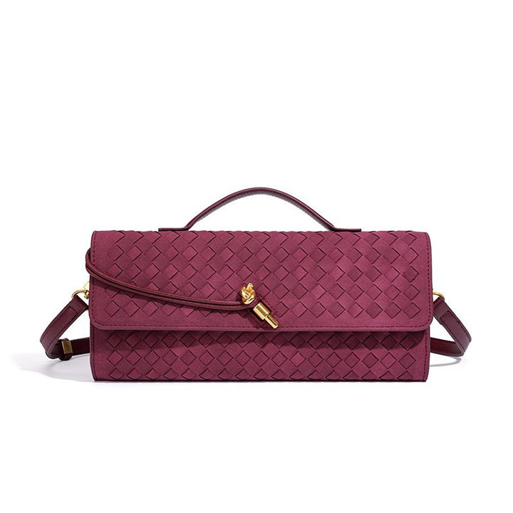Sculpted Suede Clutch Bag Bowlift