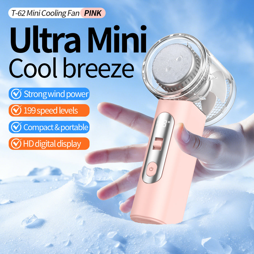 Women's Portable Mini Wind Cooler with HD Display Bowlift
