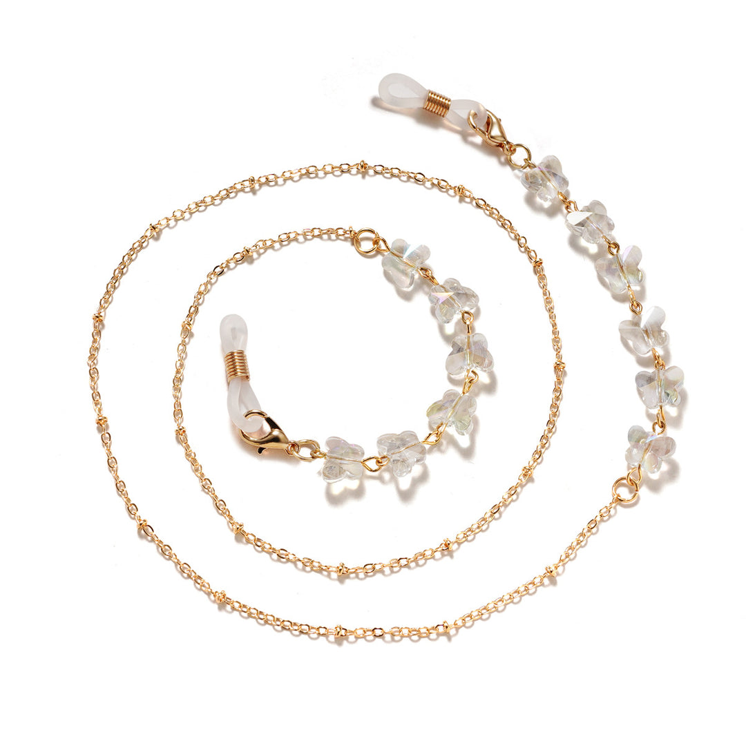Floral-Embellished Eyewear Chain Bowlift