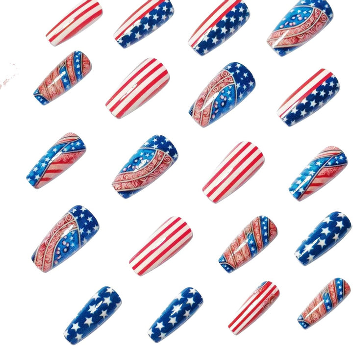 Nail art with creative patriot designs Bowlift