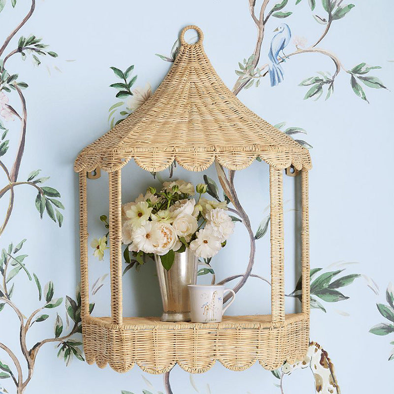 Playful Flower Plate Made of Wicker Bowlift