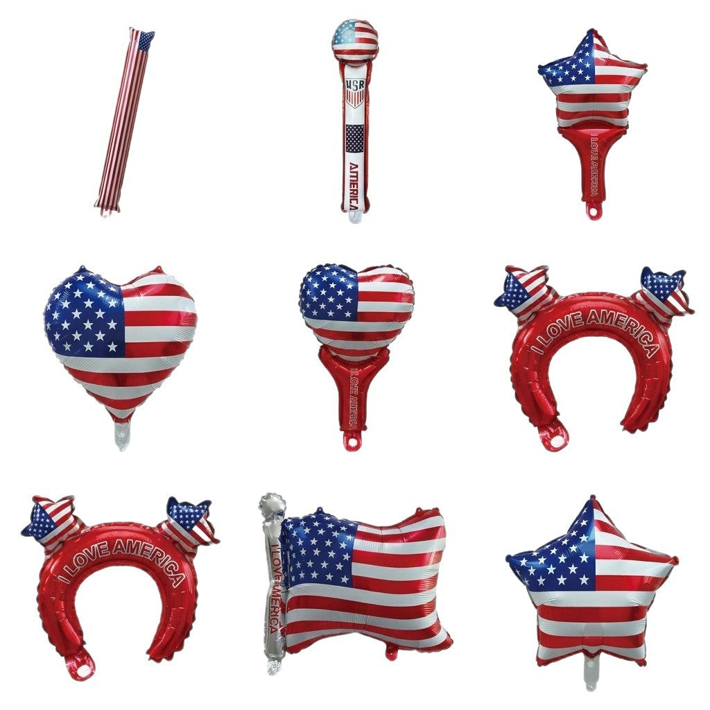 Unisex non-patriotic inflatable hairband with star ear bubbles and the inscription Bowlift