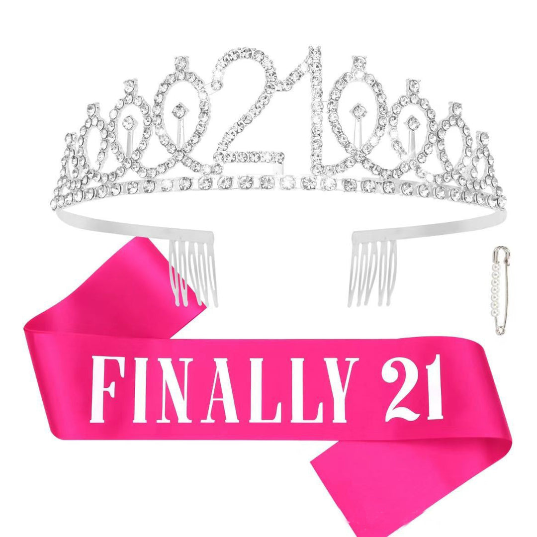 Ladies Glittering Crown with Swarovski Stones Bowlift