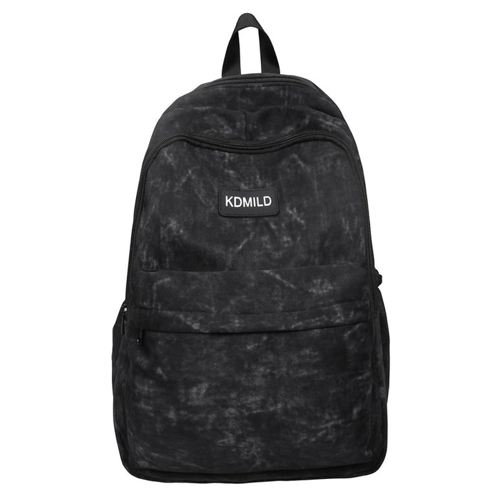 Lightweight Textured Canvas School Backpack Bowlift