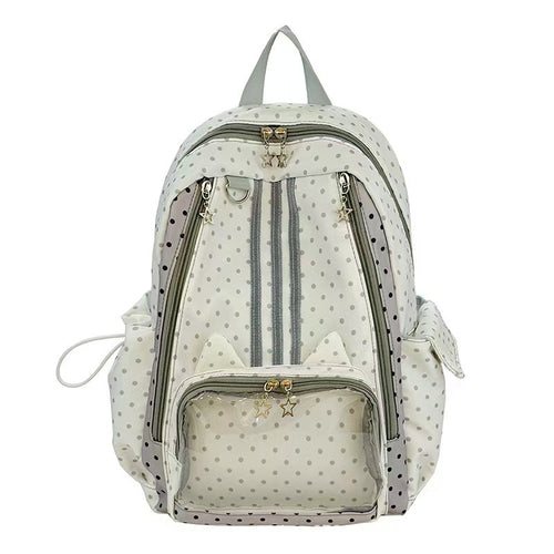 Girls Playful Polka Dot Backpack Bowlift