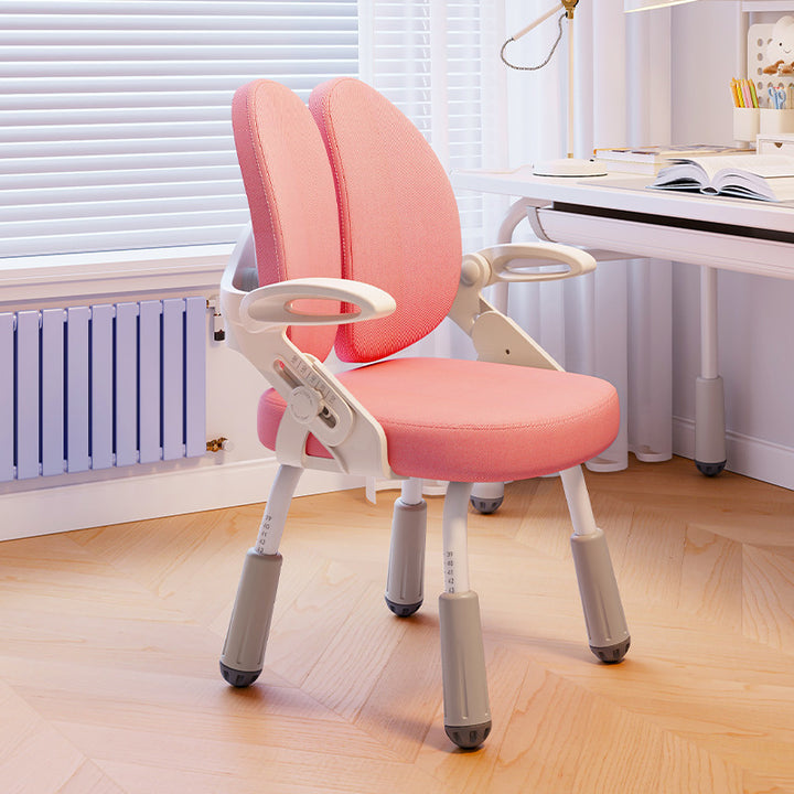 Ergonomic children's chair with adjustable seat height and double backrest Bowlift