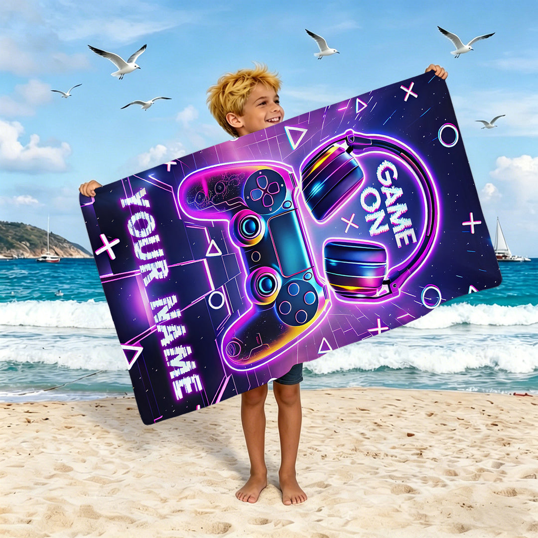 Boys beach towel with game console motif Bowlift
