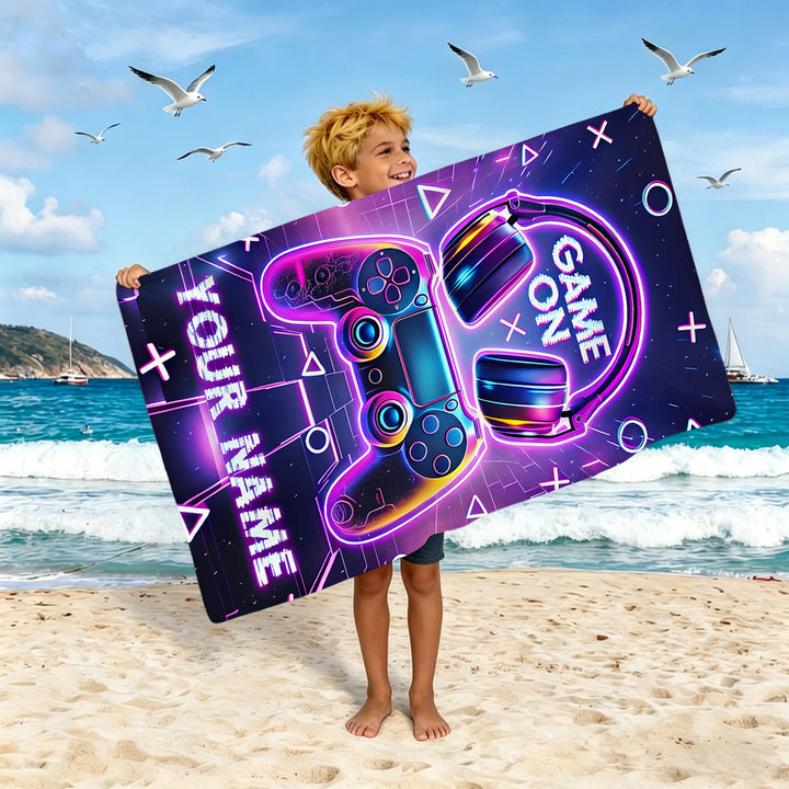 Boys beach towel with game console motif Bowlift