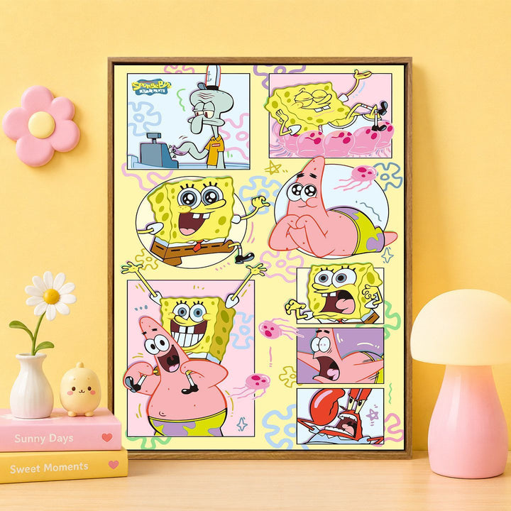 Cartoon Character Themed Wall Art Print Bowlift