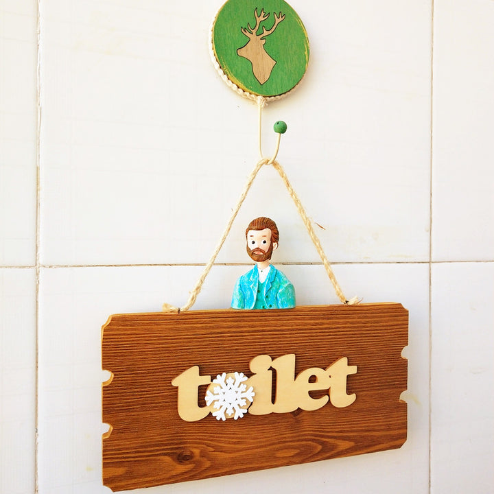 Decorative Wooden Bathroom Symbol