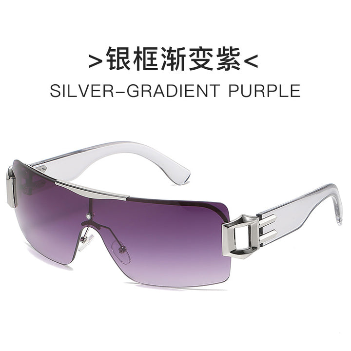 Women futuristic sunglasses with elegant transparent frame Bowlift