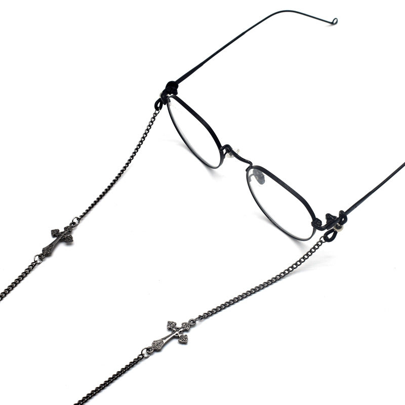 Stylish Cross-Detail Eyewear Chain Bowlift