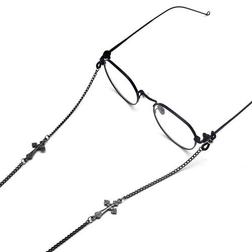 Stylish Cross-Detail Eyewear Chain Bowlift