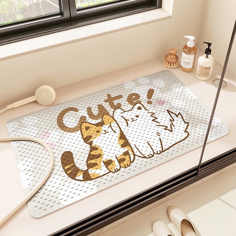 Cute Cartoon Cat Bath Mat Bowlift