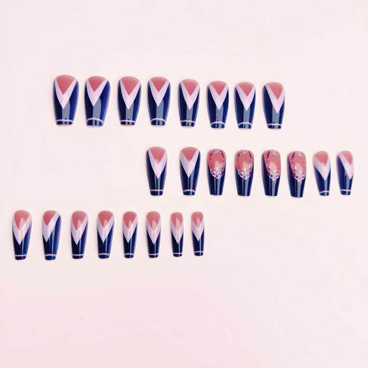 Elegant Artificial Nails with Floral Accents Bowlift