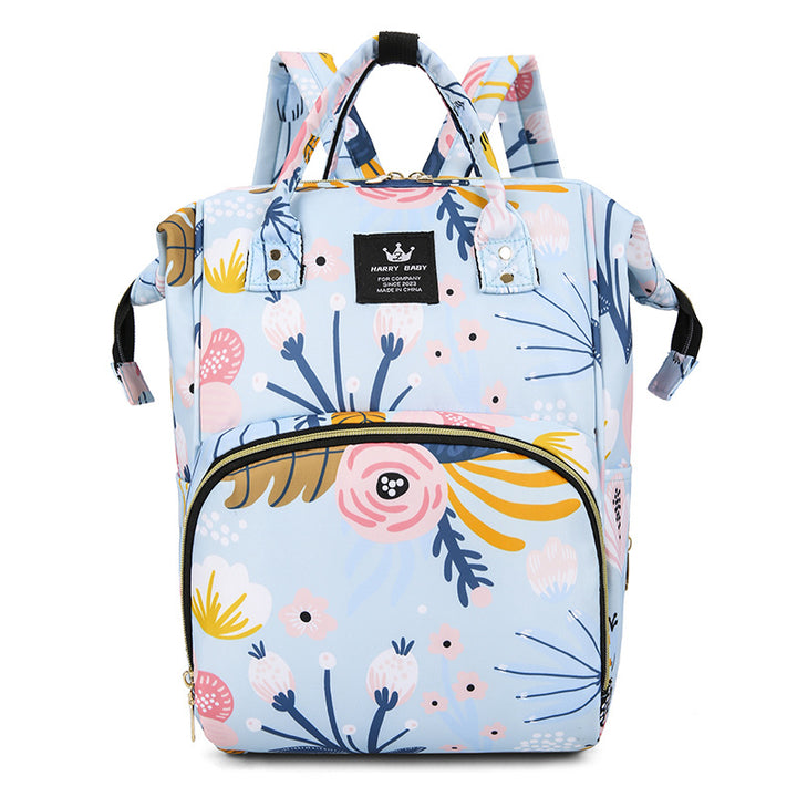 Stylish Floral Patterned Baby Care Backpack Bowlift