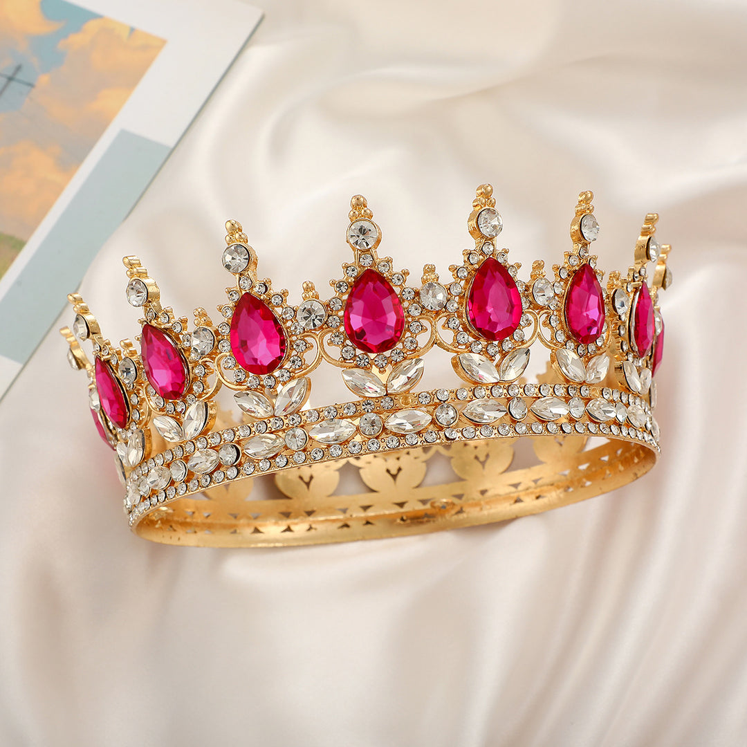 Ladies Luxurious Festive Crown with Shining Gemstones Bowlift