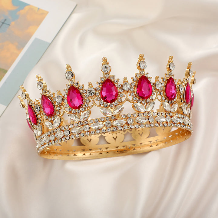 Ladies Luxurious Festive Crown with Shining Gemstones Bowlift