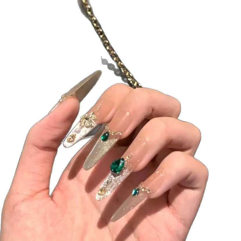 Luxury Crystal-Embellished Press-On Nails Bowlift