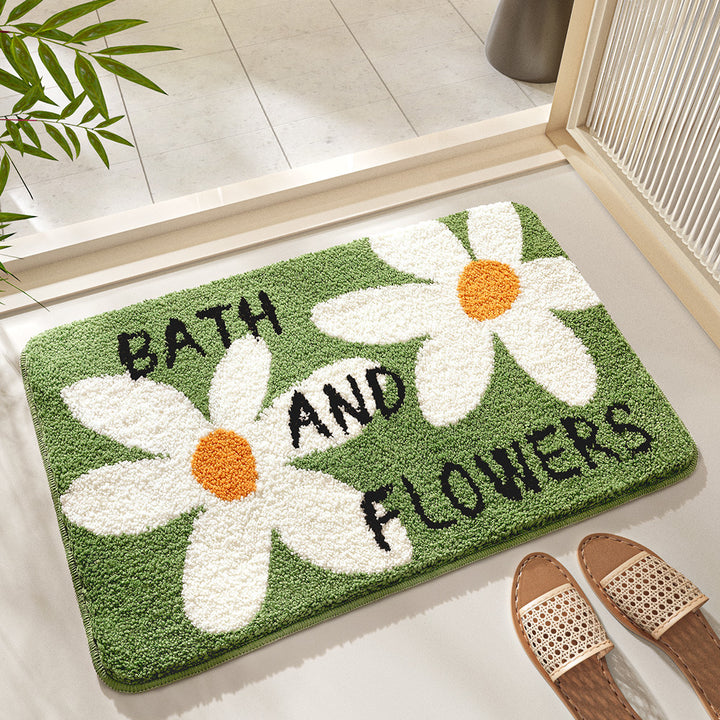 Floral Bath Mat Bowlift