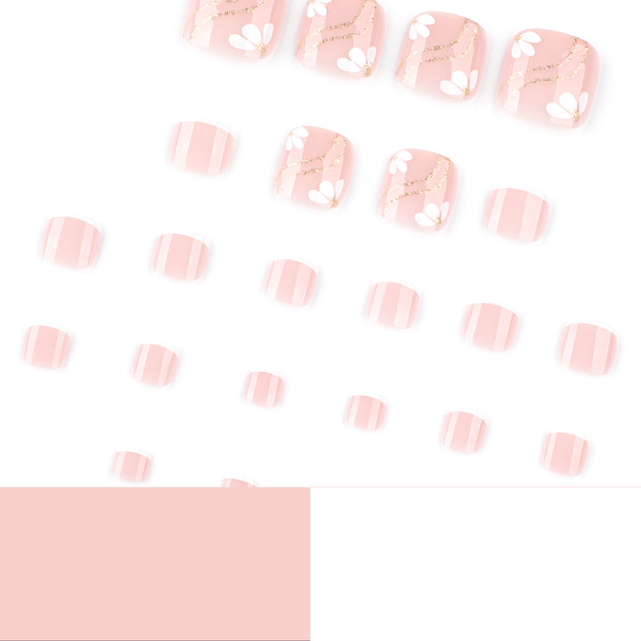 Nail art with elegant blooming designs and glitter accents Bowlift