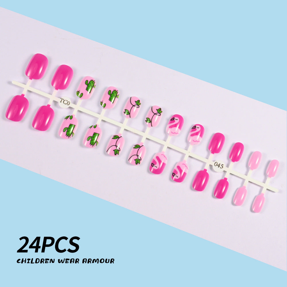Children's Fun-Themed Press-On Nail Set Bowlift