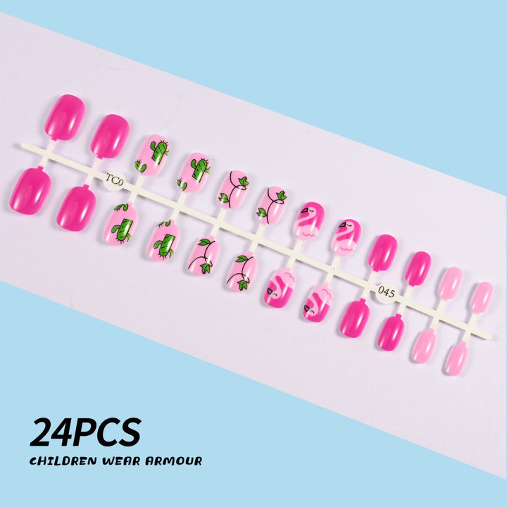 Children's Fun-Themed Press-On Nail Set Bowlift