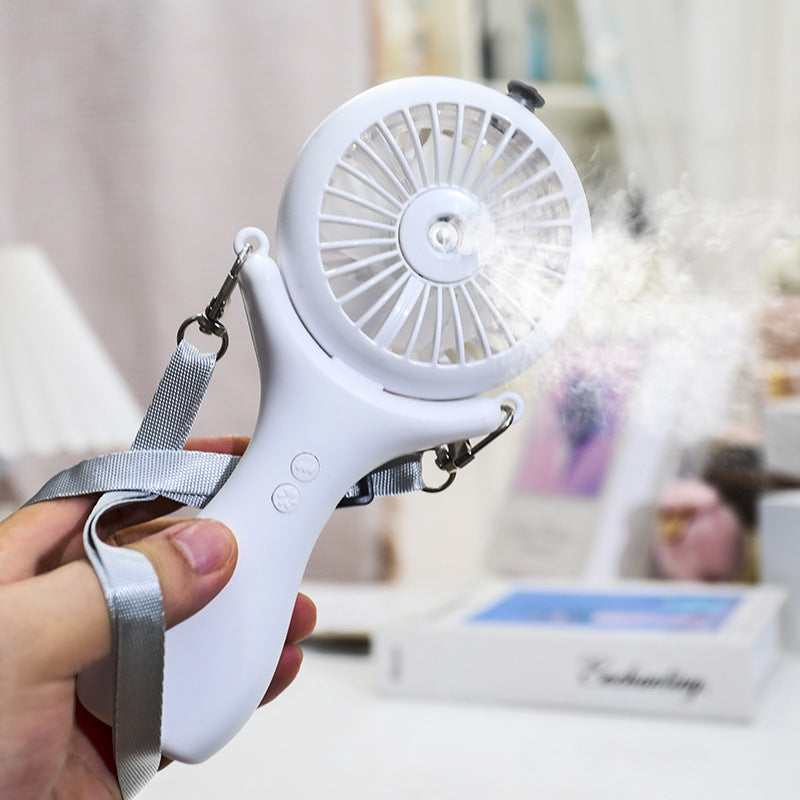 Women's Portable Mini Fan with Spray Function and Flexible Mounting System Bowlift