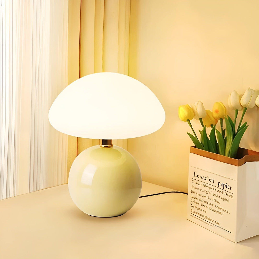 CreamyShine Lamp - Cozy Mushroom Nightstand Lamp | Bowlift