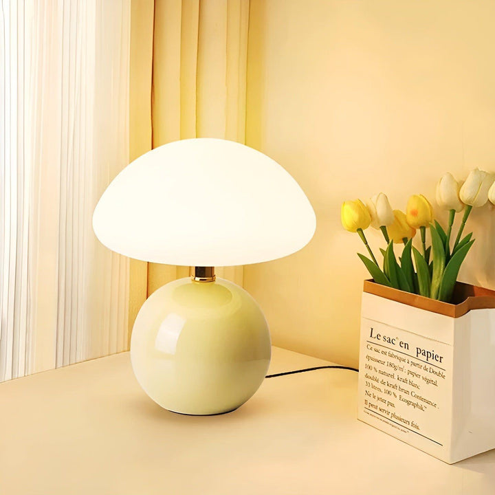 CreamyShine Lamp - Cozy Mushroom Nightstand Lamp | Bowlift
