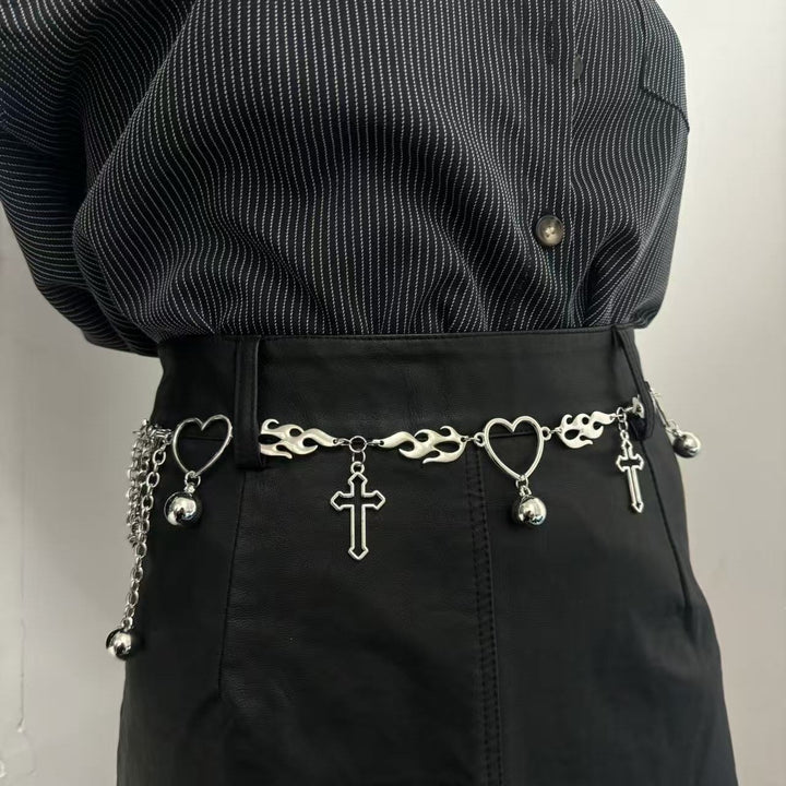 Fashionable chain belt with pendants Bowlift
