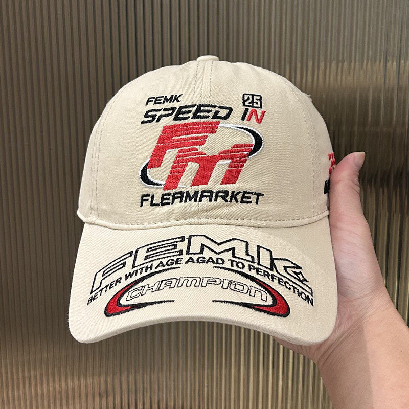 Men's Sporty Embroidered Cap Bowlift