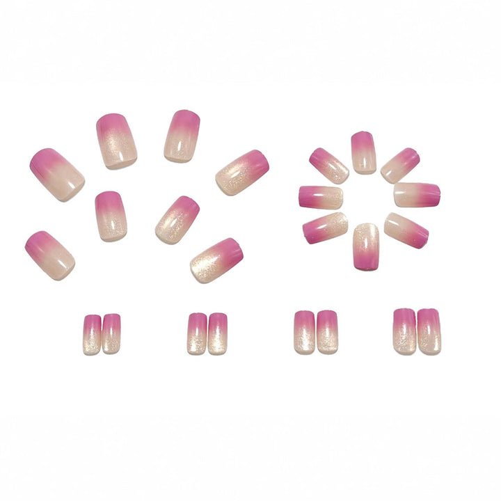 Shiny nail extensions with ombre effect Bowlift