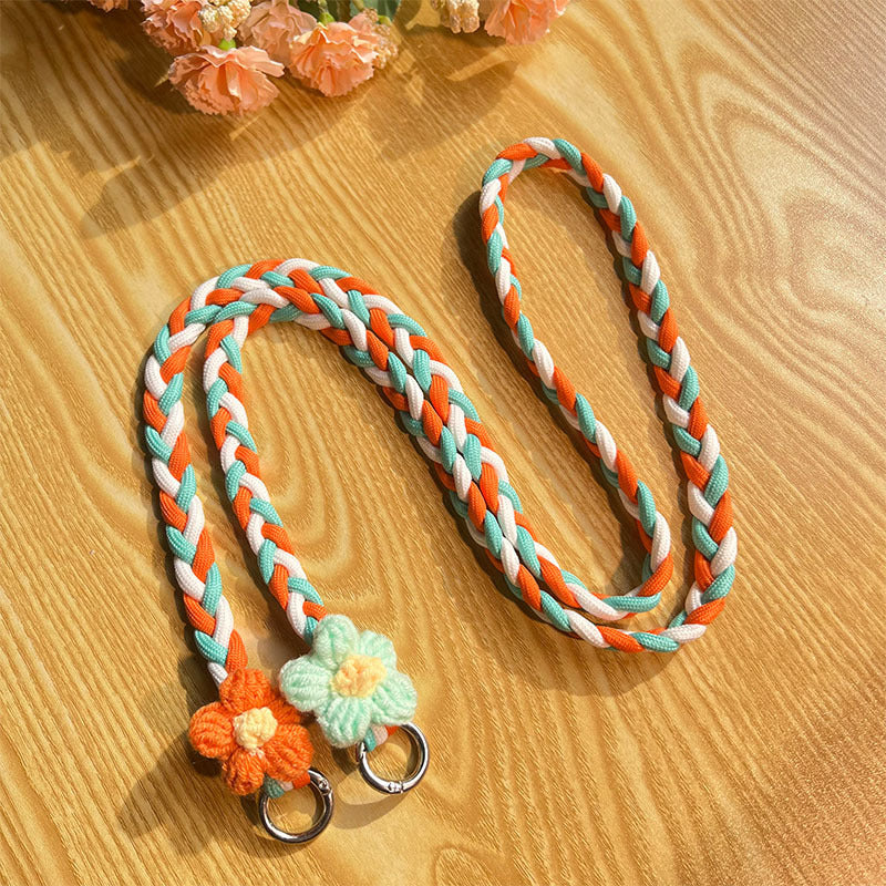 Woven Floral Pattern Utility Lanyard Bowlift