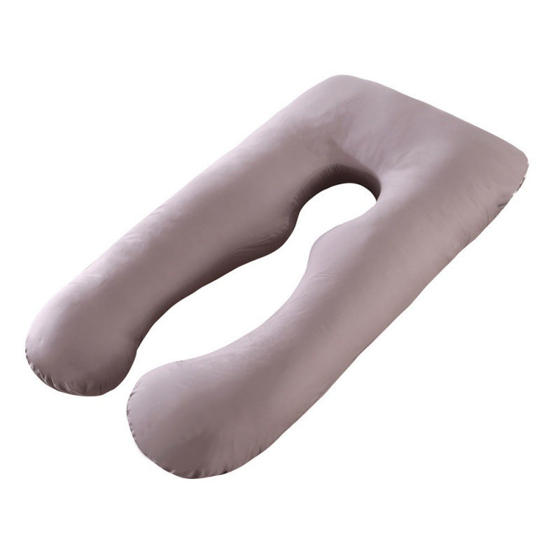 ergonomic U-shaped full-body maternity support pillow with removable washable velour cover and adjustable inner bolster Bowlift