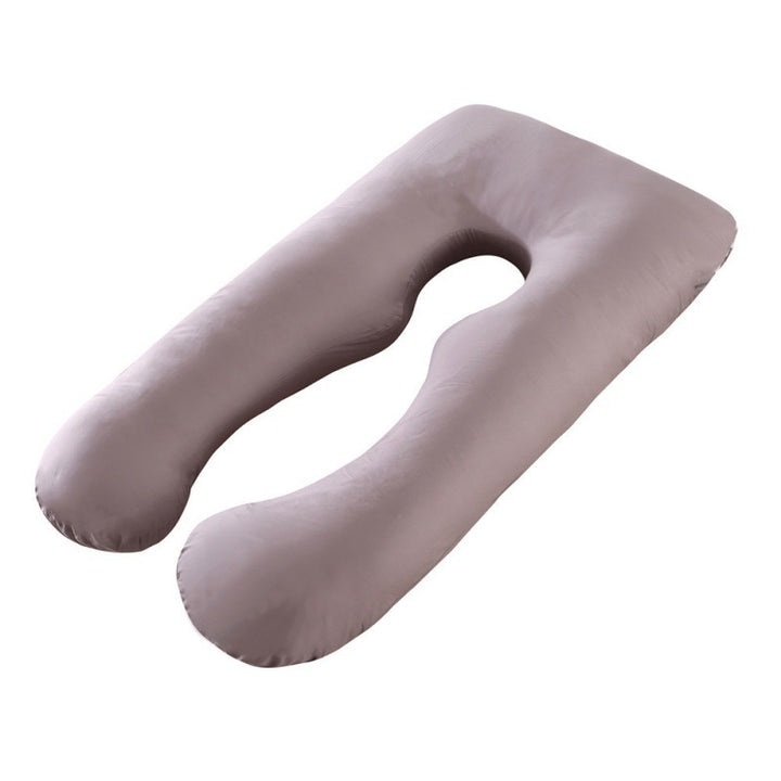ergonomic U-shaped full-body maternity support pillow with removable washable velour cover and adjustable inner bolster Bowlift