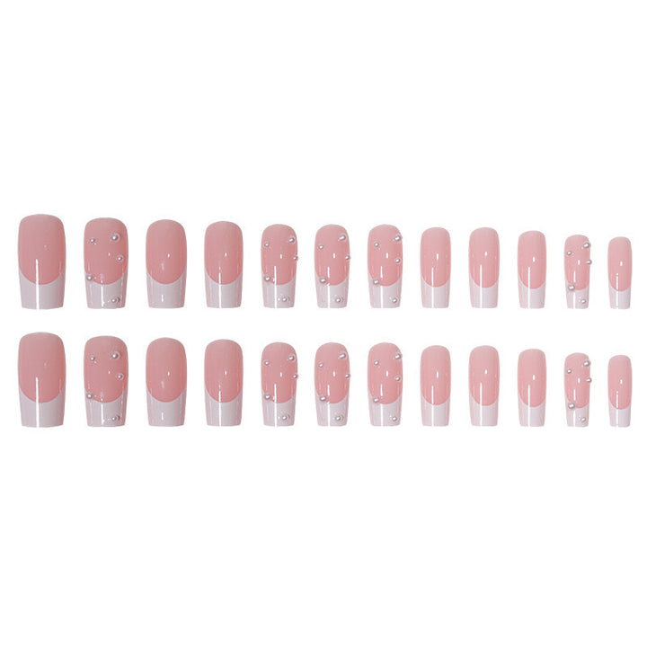 Nail art set with exquisite pearl accents and transparent design Bowlift